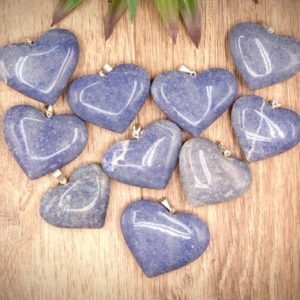 Shop Aventurine Necklaces! Blue Aventurine Heart Pendant w/ Optional Black Cord or Silver Chain | Natural genuine Aventurine necklaces. Buy crystal jewelry, handmade handcrafted artisan jewelry for women.  Unique handmade gift ideas. #jewelry #beadednecklaces #beadedjewelry #gift #shopping #handmadejewelry #fashion #style #product #necklaces #affiliate #ad