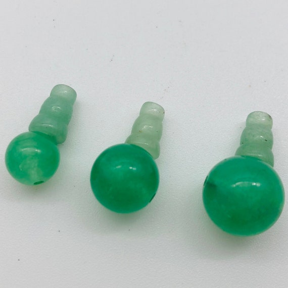 Natural Green Aventurine Semi-precious Gemstone Guru Mala Beads Set - 8mm, 10mm 12mm Sizes - 1 Or 5 Count
