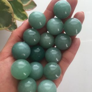 Shop Aventurine Shapes! Green Aventurine sphere, Green Aventurine Ball, Aventurine Sphere, Polished Green Aventurine, Natural Green Aventurine, Crystal Ball | Natural genuine stones & crystals in various shapes & sizes. Buy raw cut, tumbled, or polished gemstones for making jewelry or crystal healing energy vibration raising reiki stones. #crystals #gemstones #crystalhealing #crystalsandgemstones #energyhealing #affiliate #ad