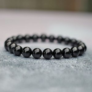 Black Tourmaline Bracelet for Protection and Grounding Natural Stones | Natural genuine Black Tourmaline bracelets. Buy crystal jewelry, handmade handcrafted artisan jewelry for women.  Unique handmade gift ideas. #jewelry #beadedbracelets #beadedjewelry #gift #shopping #handmadejewelry #fashion #style #product #bracelets #affiliate #ad