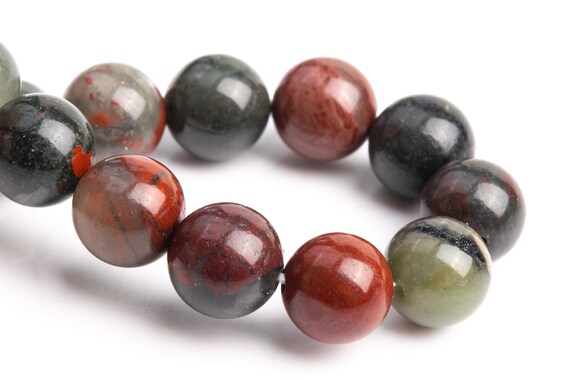 8-9mm Blood Stone Beads Bracelet Grade Aaa Genuine Natural Round Gemstone 7" Bulk Lot Options (106659h-1353)