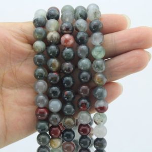 Shop Bloodstone Round Beads! 4mm,6mm,8mm,10mm African blood  stone beads,Smooth round africa blood jasper beads,Gemstone beads–15-16 inches–NC89 | Natural genuine round Bloodstone beads for beading and jewelry making.  #jewelry #beads #beadedjewelry #diyjewelry #jewelrymaking #beadstore #beading #affiliate #ad