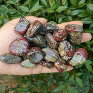 Dragon Bloodstone Tumbled Stones 20-40mm (1"-1.5") | Natural genuine stones & crystals in various shapes & sizes. Buy raw cut, tumbled, or polished gemstones for making jewelry or crystal healing energy vibration raising reiki stones. #crystals #gemstones #crystalhealing #crystalsandgemstones #energyhealing #affiliate #ad