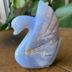 Shop Blue Chalcedony Shapes! Blue chalcedony swan figurine, duck, bird | Natural genuine stones & crystals in various shapes & sizes. Buy raw cut, tumbled, or polished gemstones for making jewelry or crystal healing energy vibration raising reiki stones. #crystals #gemstones #crystalhealing #crystalsandgemstones #energyhealing #affiliate #ad