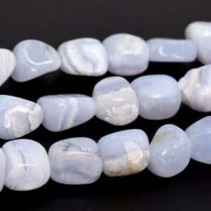 Shop Blue Lace Agate Chip & Nugget Beads! 3-10MM Blue Blue Lace Agate Beads Pebble Granule AAA Genuine Natural Gemstone Full Strand Loose Beads 15.5" Bulk Lot Options (107069-2252) | Natural genuine chip Blue Lace Agate beads for beading and jewelry making.  #jewelry #beads #beadedjewelry #diyjewelry #jewelrymaking #beadstore #beading #affiliate #ad