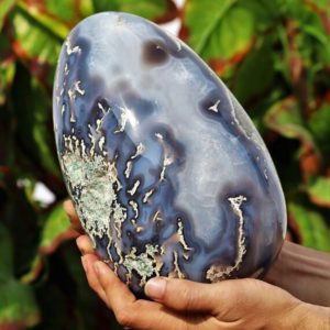 Huge 220MM Natural Blue Lace Agate Fregmented Membrane Agate Metaphysical Meditation Healing Power Egg | Natural genuine stones & crystals in various shapes & sizes. Buy raw cut, tumbled, or polished gemstones for making jewelry or crystal healing energy vibration raising reiki stones. #crystals #gemstones #crystalhealing #crystalsandgemstones #energyhealing #affiliate #ad