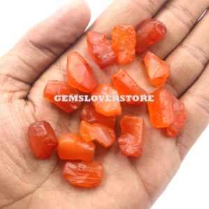 Shop Raw & Rough Carnelian Stones! 10 Pieces Amazing Rough 16-20 MM Nice Collection Raw Natural Carnelian Gemstone, Healing Gemstone Jewelry Rough Making Jewelry Rough Stone | Natural genuine stones & crystals in various shapes & sizes. Buy raw cut, tumbled, or polished gemstones for making jewelry or crystal healing energy vibration raising reiki stones. #crystals #gemstones #crystalhealing #crystalsandgemstones #energyhealing #affiliate #ad