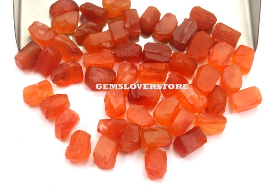 25 Pieces Motivates For Success Rough 12-14 Mm Raw, Exceptionally Lovely Stone Natural Carnelian Gemstone, Healing Crystal Carnelian Rough