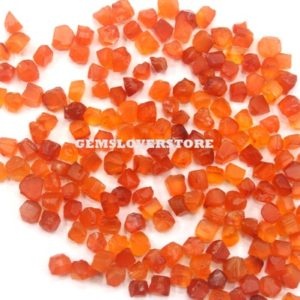 Shop Raw & Rough Carnelian Stones! 50 Pieces Orange Gemstone Rough 2-4 MM Raw, Natural Carnelian Gemstone Untreated Tiny Raw Loose Gemstone Awesome Quality Carnelian Rough | Natural genuine stones & crystals in various shapes & sizes. Buy raw cut, tumbled, or polished gemstones for making jewelry or crystal healing energy vibration raising reiki stones. #crystals #gemstones #crystalhealing #crystalsandgemstones #energyhealing #affiliate #ad