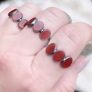 Shop Carnelian Rings! Carnelian ring, full moon ring, orange gemstone ring | Natural genuine Carnelian rings, simple unique handcrafted gemstone rings. #rings #jewelry #shopping #gift #handmade #fashion #style #affiliate #ad