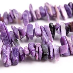 Shop Charoite Chip & Nugget Beads! 15x6x4MM Charoite Beads Stick Pebble Chip Grade AAA Genuine Natural Gemstone Loose Beads 15" / 7.5" Bulk Lot Options (117430) | Natural genuine chip Charoite beads for beading and jewelry making.  #jewelry #beads #beadedjewelry #diyjewelry #jewelrymaking #beadstore #beading #affiliate #ad