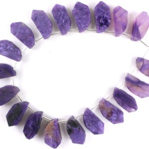 Shop Charoite Chip & Nugget Beads! AAA Quality 1 Strand Natural Charoite,19 Piece,Charoite Raw,Fancy Shape,9×20-11×21 MM, Rough Gemstone,Charoite Gemstone, Wholesale Price | Natural genuine chip Charoite beads for beading and jewelry making.  #jewelry #beads #beadedjewelry #diyjewelry #jewelrymaking #beadstore #beading #affiliate #ad