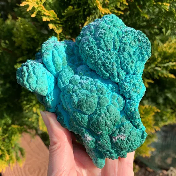 Malachite With Chrysocolla 4.8" - Raw Natural Mineral From Dr Congo