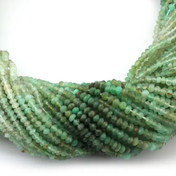 5 Strands Chrysoprase Shaded Faceted Beads | 2-3mm App,13.5 Inch Strand,gemstone Beads, Gemstone Strand, Rondelles Strand, Beads For Jewelry