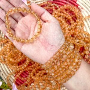 High Quality Citrine Stretchy Bracelets – Citrine Jewelry- No. 764 | Natural genuine Citrine bracelets. Buy crystal jewelry, handmade handcrafted artisan jewelry for women.  Unique handmade gift ideas. #jewelry #beadedbracelets #beadedjewelry #gift #shopping #handmadejewelry #fashion #style #product #bracelets #affiliate #ad