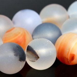 10MM Matte Dendrite Agate Beads Grade AAA Genuine Natural Gemstone Full Strand Round Loose Beads 15" BULK LOT 1,3,5,10,50 (105242-1485) | Natural genuine round Dendritic Agate beads for beading and jewelry making.  #jewelry #beads #beadedjewelry #diyjewelry #jewelrymaking #beadstore #beading #affiliate #ad