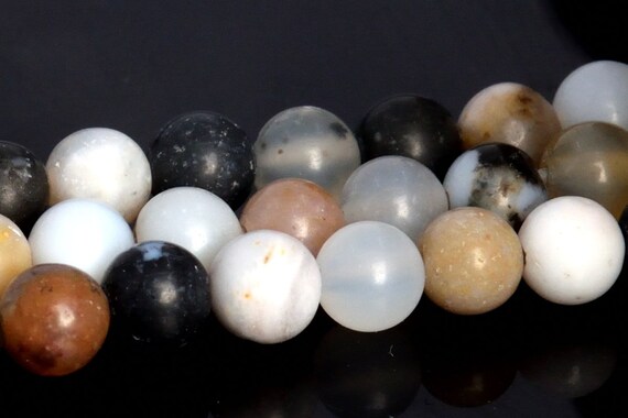 4mm Matte Parral Dendrite Agate Beads Aaa Genuine Natural Gemstone Full Strand Round Loose Beads 15.5" Bulk Lot 1,3,5,10,50 (104881-1331)