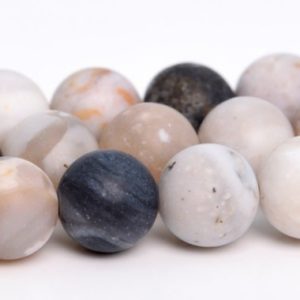 Shop Dendritic Agate Beads! 8MM Matte Parral Dendrite Agate Beads AAA Genuine Natural Gemstone Full Strand Round Loose Beads 15.5" BULK LOT 1,3,5,10,50 (105292-1494) | Natural genuine round Dendritic Agate beads for beading and jewelry making.  #jewelry #beads #beadedjewelry #diyjewelry #jewelrymaking #beadstore #beading #affiliate #ad