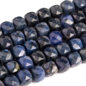 Shop Dumortierite Faceted Beads! 4-5MM Dumortierite Beads Faceted Cube Grade AA Genuine Natural Gemstone Loose Beads 15"/7.5" Bulk Lot Options (111748) | Natural genuine faceted Dumortierite beads for beading and jewelry making.  #jewelry #beads #beadedjewelry #diyjewelry #jewelrymaking #beadstore #beading #affiliate #ad