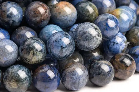 Genuine Natural Dumortierite Gemstone Beads 12mm Multicolor Round Aaa Quality Loose Beads (105285)