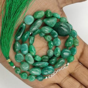 Shop Emerald Chip & Nugget Beads! Hand Knotted Necklace,Emerald Beryl Nugget Necklace,Green Beryl Necklace,Emerald Nugget Necklace,Hand Knotted Pebble Nugget Necklace,SALE | Natural genuine chip Emerald beads for beading and jewelry making.  #jewelry #beads #beadedjewelry #diyjewelry #jewelrymaking #beadstore #beading #affiliate #ad