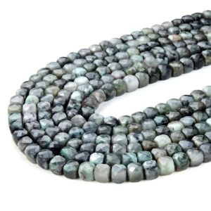 Shop Emerald Faceted Beads! 5-6MM Natural Emerald Gemstone Grade AA Micro Faceted Square Cube Loose Beads (P24) | Natural genuine faceted Emerald beads for beading and jewelry making.  #jewelry #beads #beadedjewelry #diyjewelry #jewelrymaking #beadstore #beading #affiliate #ad