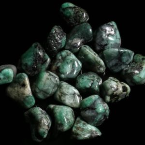 Shop Emerald Stones & Crystals! Emerald Tumbled | Natural genuine stones & crystals in various shapes & sizes. Buy raw cut, tumbled, or polished gemstones for making jewelry or crystal healing energy vibration raising reiki stones. #crystals #gemstones #crystalhealing #crystalsandgemstones #energyhealing #affiliate #ad