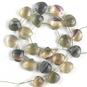 Shop Fluorite Faceted Beads! AAA Quality 1 Strand Natural Fluorite Gemstone,Faceted Heart Shape,10 MM,Fluorite Gemstone,Making Jewelry, 21 Pieces,Wholesale Price | Natural genuine faceted Fluorite beads for beading and jewelry making.  #jewelry #beads #beadedjewelry #diyjewelry #jewelrymaking #beadstore #beading #affiliate #ad