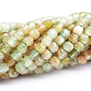 Shop Garnet Faceted Beads! 2-3MM Green Garnet Beveled Edge Faceted Cube Grade AA Genuine Natural Gemstone Half Strand Loose Beads 15" Bulk Lot Options (117523-3941) | Natural genuine faceted Garnet beads for beading and jewelry making.  #jewelry #beads #beadedjewelry #diyjewelry #jewelrymaking #beadstore #beading #affiliate #ad