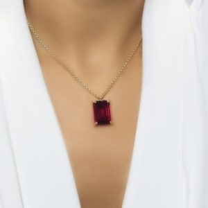 Garnet Necklace · January Birthstone Necklace · Garnet Jewelry · Red Necklace · Octagon Cut Necklace Garnet | Natural genuine Array jewelry. Buy crystal jewelry, handmade handcrafted artisan jewelry for women.  Unique handmade gift ideas. #jewelry #beadedjewelry #beadedjewelry #gift #shopping #handmadejewelry #fashion #style #product #jewelry #affiliate #ad