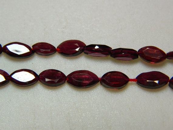 4x7mm Garnet Faceted Marquise Beads, Garnet Fancy Marquise Beads, 13 Inch Natural Garnet For Jewelry Necklace (1st To 5st Options)