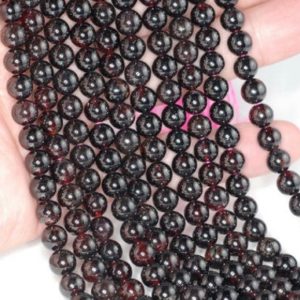 Genuine Brazil Red Garnet Gemstone Round 4mm 6mm 8mm Loose Beads 15 inch Full Strand BULK LOT 1,2,6,12 and 50 (149) | Natural genuine beads Array beads for beading and jewelry making.  #jewelry #beads #beadedjewelry #diyjewelry #jewelrymaking #beadstore #beading #affiliate #ad