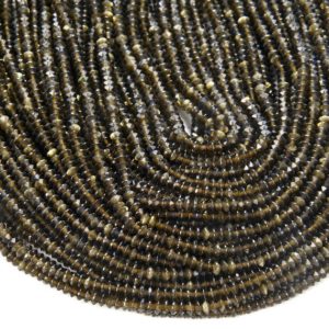 Shop Golden Obsidian Beads! 3x2mm Natural Golden Obsidian Gemstone Grade Aaa Bicone Faceted Rondelle Saucer Beads 15.5 Inch Full Strand Bulk Lot (80009469-p34) | Natural genuine faceted Golden Obsidian beads for beading and jewelry making.  #jewelry #beads #beadedjewelry #diyjewelry #jewelrymaking #beadstore #beading #affiliate #ad