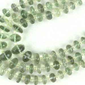 Shop Green Amethyst Beads! Top Quality Natural Green Amethyst Gemstone, 7" Long Strand Faceted Rondelle Beads, Size 8-13 Mm , making Jewelry Birthstone Beads Wholesale | Natural genuine faceted Green Amethyst beads for beading and jewelry making.  #jewelry #beads #beadedjewelry #diyjewelry #jewelrymaking #beadstore #beading #affiliate #ad