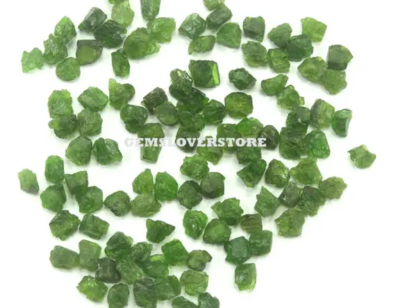 50 Pieces Green Tourmaline Release Your Stress 4-6 Mm Raw, Natural Tourmaline Gemstone Tiny Rough Stone Untreated Green Raw Tourmaline Rough