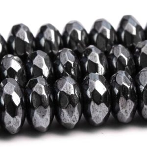 Shop Hematite Faceted Beads! 4x2MM Black Hematite Beads Grade AAA Natural Gemstone Faceted Rondelle Loose Beads 15" / 7" Bulk Lot Options (101687) | Natural genuine faceted Hematite beads for beading and jewelry making.  #jewelry #beads #beadedjewelry #diyjewelry #jewelrymaking #beadstore #beading #affiliate #ad