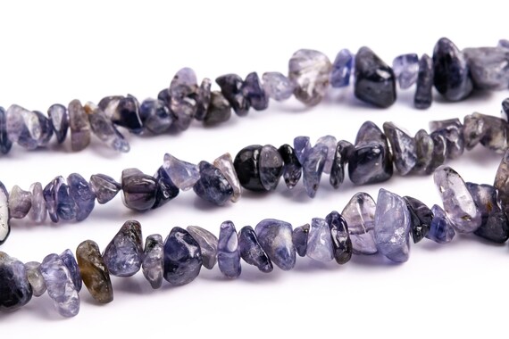 7-9mm Iolite Pebble Chips Beads Sri Lanka Grade A Genuine Natural Gemstone Loose Beads 15.5" / 7.5" Bulk Lot Options (117261)