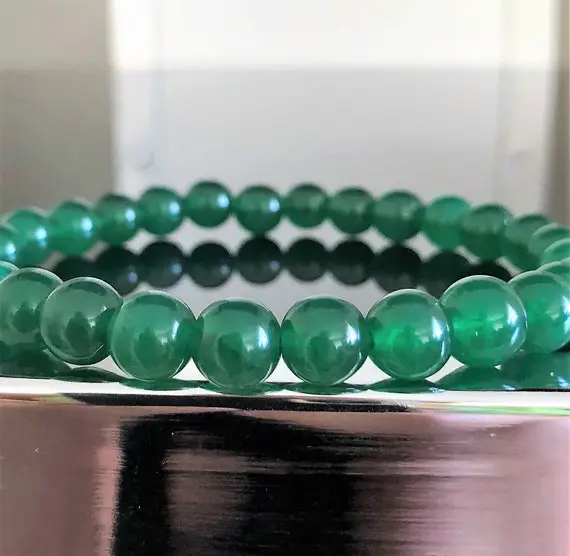 Calming And Harmonious Green Jade Aa Quality Beaded Bracelet For Men, 8mm, Heal From Emotional And Physical Injuries