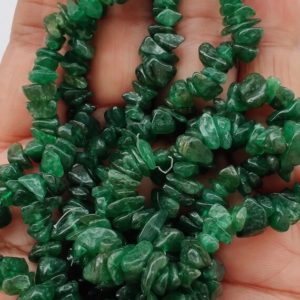 Shop Jade Chip & Nugget Beads! 35" Green Jade Chip Stone Beads, Uncut Chip Bead, 3-7mm, Polished Beads, Smooth Jade Chip Bead, Gemstone Wholesale Price | Natural genuine chip Jade beads for beading and jewelry making.  #jewelry #beads #beadedjewelry #diyjewelry #jewelrymaking #beadstore #beading #affiliate #ad