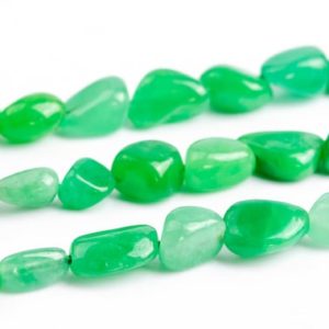 Shop Green Jade Beads! 5-9MM Grass Green Burma Jade Pebble Chips Beads Grade AAA Genuine Natural Gemstone Loose Beads 15.5" / 7.5" Bulk Lot Options (117259) | Natural genuine beads Jade beads for beading and jewelry making.  #jewelry #beads #beadedjewelry #diyjewelry #jewelrymaking #beadstore #beading #affiliate #ad