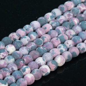 4MM Matte Purple Rain Flower Jade Beads Grade AAA Apple Loose Beads 15" / 7.5" Bulk Lot Options (110068) | Natural genuine other-shape Gemstone beads for beading and jewelry making.  #jewelry #beads #beadedjewelry #diyjewelry #jewelrymaking #beadstore #beading #affiliate #ad