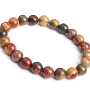 Shop Jasper Bracelets! Genuine Natural Creek Jasper Gemstone Beads 8MM Red Round AAA Quality Bracelet (106619h-2015) | Natural genuine Jasper bracelets. Buy crystal jewelry, handmade handcrafted artisan jewelry for women.  Unique handmade gift ideas. #jewelry #beadedbracelets #beadedjewelry #gift #shopping #handmadejewelry #fashion #style #product #bracelets #affiliate #ad