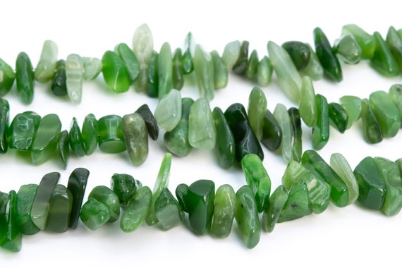 12-24x3-5mm Grass Green Jasper Beads Stick Pebble Chip Genuine Natural Grade Aaa Gemstone Loose Beads 16" / 8" Bulk Lot Options (112828)