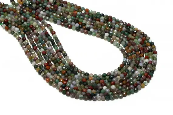 Fancy Jasper Beads,gemstone Beads,multi Color Beads,natural Jasper Beads,faceted Beads,round Beads,diy Stone Beads - 16" Full Strand