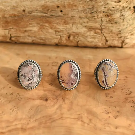 Sonora Jasper Beaded Boho - Sonora Jasper Ring - .925 Sterling Silver Ring - Silversmith Ring