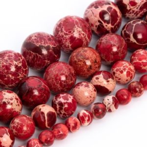 Scarlet Red Sea Sediment Imperial Jasper Beads Grade AAA Round Gemstone Loose Beads 4MM 6MM 8MM 10MM 12MM Bulk Lot Options | Natural genuine beads Jasper beads for beading and jewelry making.  #jewelry #beads #beadedjewelry #diyjewelry #jewelrymaking #beadstore #beading #affiliate #ad