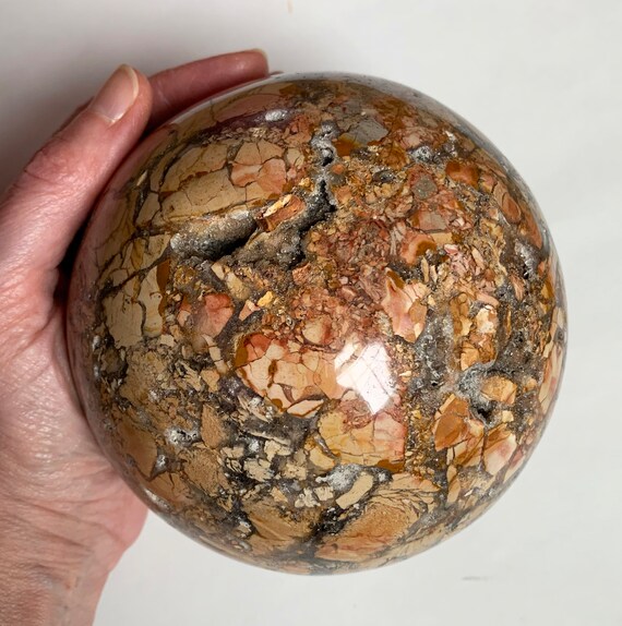 128mm Ibis Jasper Sphere - Natural Crystal Ball - Polished Stone - Collectible - Healing Crystal - Meditation Stone - From Madagascar- 5.9lb