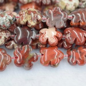 Shop Jasper Shapes! 15.5" Red flower jasper flower 15/20mm, high quality semi-precious stone flower, red color gemstone flower, gemstone carving flower JGDOF | Natural genuine stones & crystals in various shapes & sizes. Buy raw cut, tumbled, or polished gemstones for making jewelry or crystal healing energy vibration raising reiki stones. #crystals #gemstones #crystalhealing #crystalsandgemstones #energyhealing #affiliate #ad