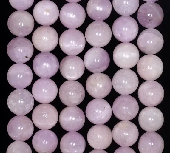 11-12mm Natural Kunzite Gemstone Grade Aa Lavender Purple Round Loose Beads 7.5 Inch Half Strand (80000839-282)