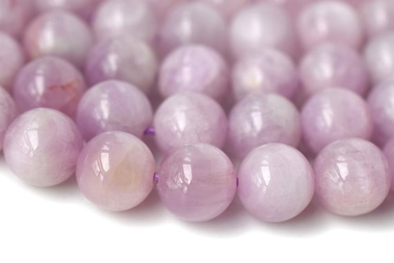 15.5" 10mm Natural Kunzite Round Beads, Light Purple Gemstone, Diy Jewelry Beads, Ab Quality